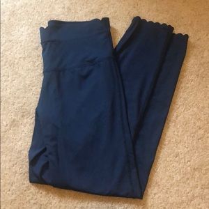 Navy Blue Scallop Leggings Women’s Small Joy Lab